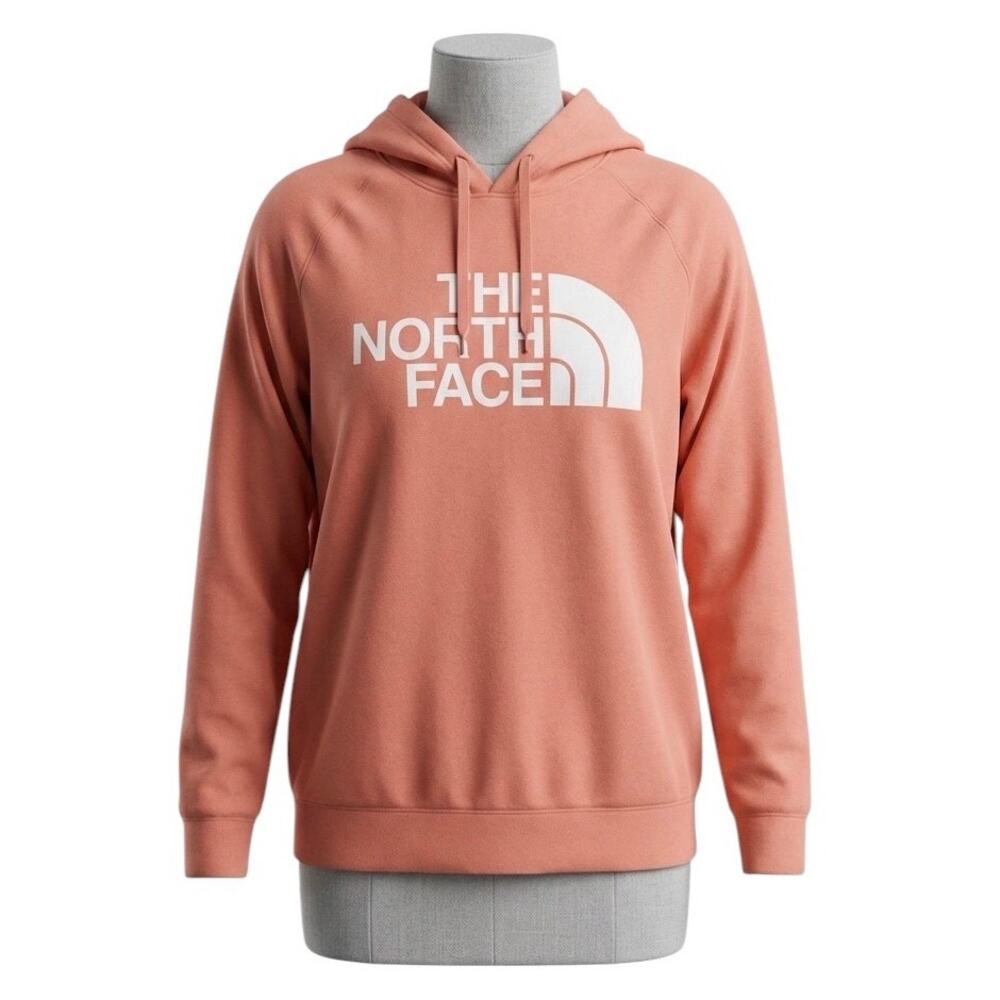 THE NORTH FACE Peach Pink Women’s Large Hoodie Pullover Sweatshirt